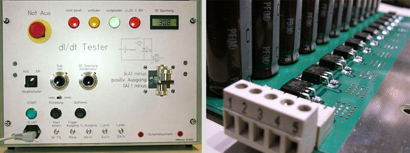 Test bench for inductor large signal characteristics